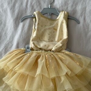 Disney Golden Tulle Belle Dance Costume